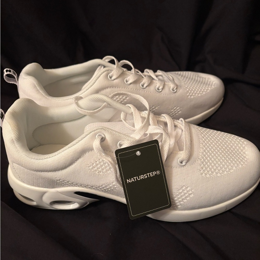 NATURSTEP White Knit Athletic Sneakers size EU 43